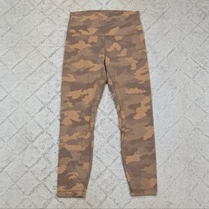 Lululemon Leggings Womens 8 Beige Brown Camo Align High Rise Yoga 25”